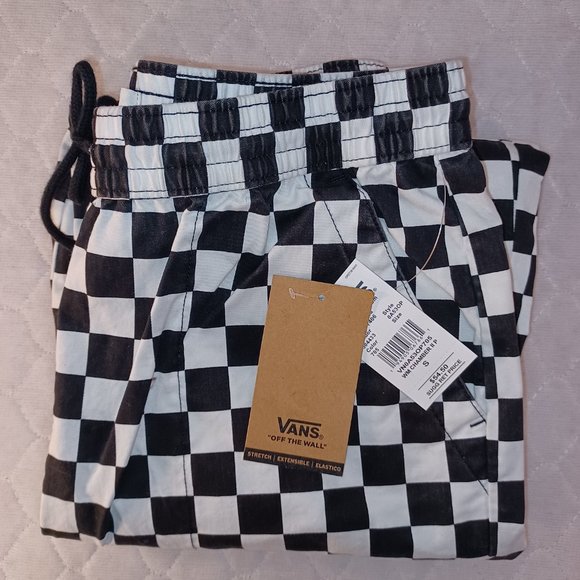 HTF Vans Black/White Checkered Checkerboard Joggers Women's Small - Picture 10 of 14